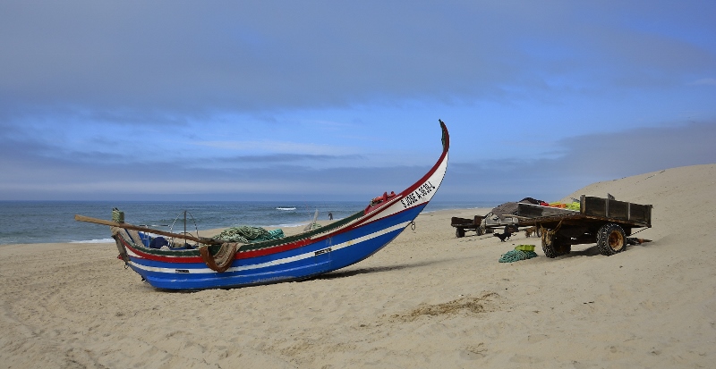 Fischerboote am Praia de Mira