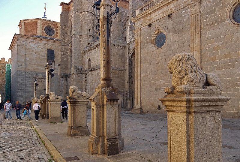 Die Löwen bewachen Avilas Kathedrale
